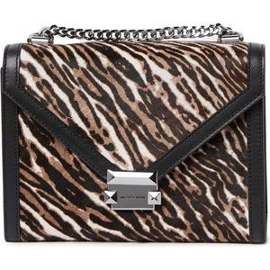 NWT MICHAEL Michael Kors WHITNEY Large hair calf crossbody bag